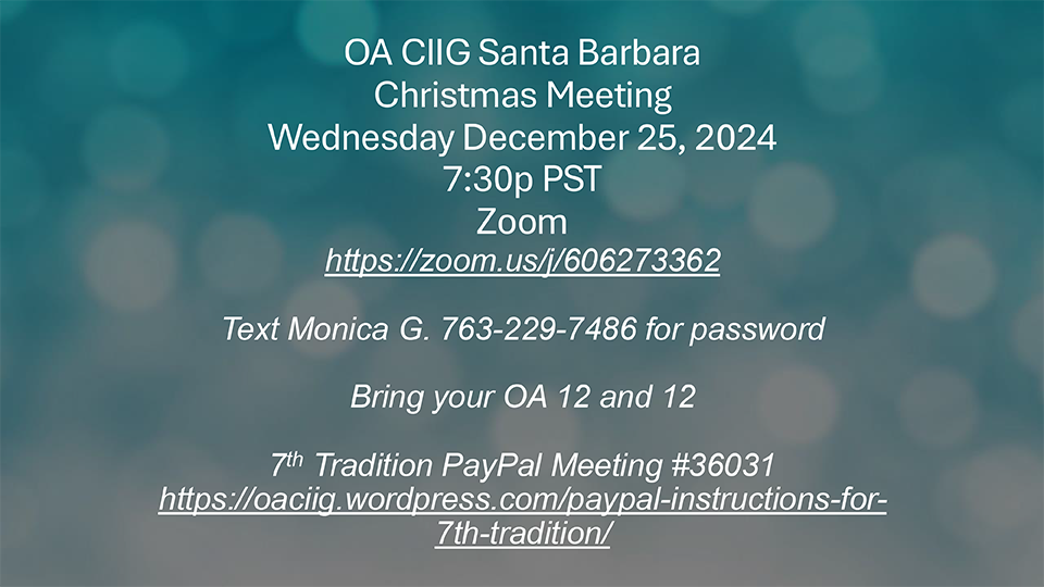 Christmas SB Meeting