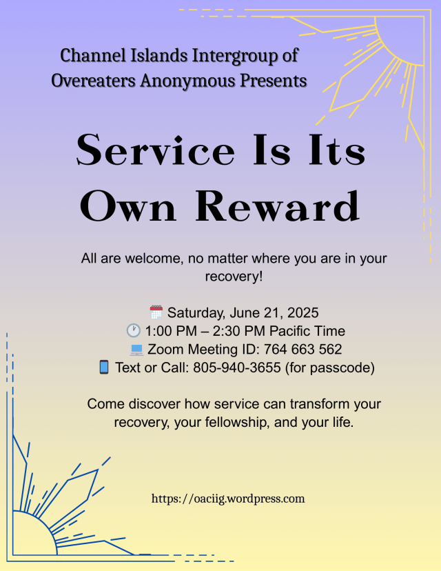 CIIG OA Workshop | Service Is Its Own Reward
